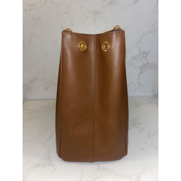 Prada Saffiano Leather Tote Bag in Tan - Excellent Condition - Picture 7 of 9